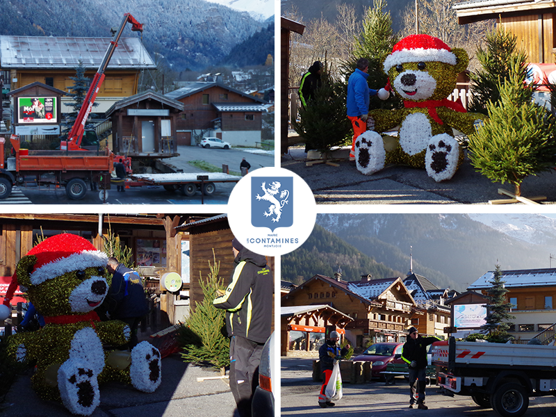 installation des décorations de Noël Actualités Mairie Les